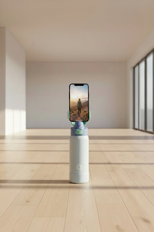 Sports Water Bottle with Magnetic Phone